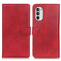 Custodia Portafoglio In Pelle Cover con Supporto A05D per Motorola Moto G71s 5G Rosso