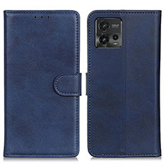 Custodia Portafoglio In Pelle Cover con Supporto A05D per Motorola Moto G72 Blu