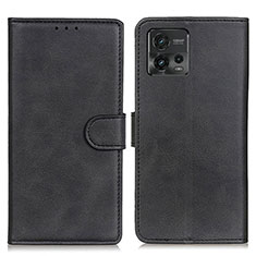 Custodia Portafoglio In Pelle Cover con Supporto A05D per Motorola Moto G72 Nero