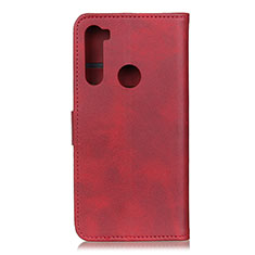 Custodia Portafoglio In Pelle Cover con Supporto A05D per Motorola Moto One Fusion Plus Rosso