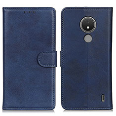 Custodia Portafoglio In Pelle Cover con Supporto A05D per Nokia C21 Blu