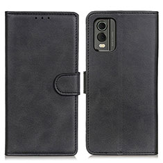 Custodia Portafoglio In Pelle Cover con Supporto A05D per Nokia C32 Nero