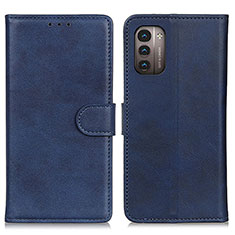 Custodia Portafoglio In Pelle Cover con Supporto A05D per Nokia G11 Blu