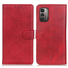 Custodia Portafoglio In Pelle Cover con Supporto A05D per Nokia G11 Rosso