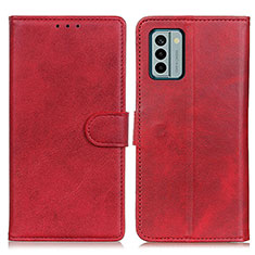 Custodia Portafoglio In Pelle Cover con Supporto A05D per Nokia G22 Rosso