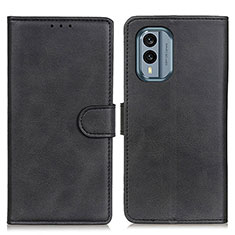 Custodia Portafoglio In Pelle Cover con Supporto A05D per Nokia X30 5G Nero