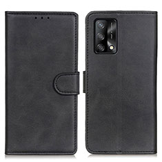 Custodia Portafoglio In Pelle Cover con Supporto A05D per Oppo A95 4G Nero