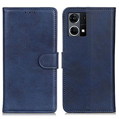 Custodia Portafoglio In Pelle Cover con Supporto A05D per Oppo F21 Pro 4G Blu