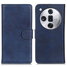 Custodia Portafoglio In Pelle Cover con Supporto A05D per Oppo Find X7 5G Blu