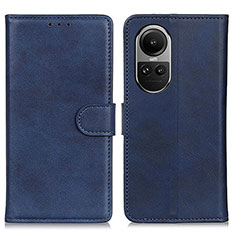 Custodia Portafoglio In Pelle Cover con Supporto A05D per Oppo Reno10 5G Blu