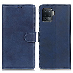 Custodia Portafoglio In Pelle Cover con Supporto A05D per Oppo Reno5 F Marrone