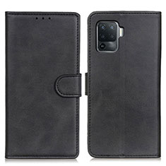 Custodia Portafoglio In Pelle Cover con Supporto A05D per Oppo Reno5 F Nero