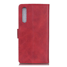 Custodia Portafoglio In Pelle Cover con Supporto A05D per Samsung Galaxy A02 Rosso