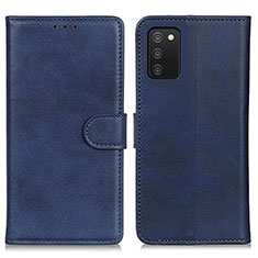 Custodia Portafoglio In Pelle Cover con Supporto A05D per Samsung Galaxy A02s Blu