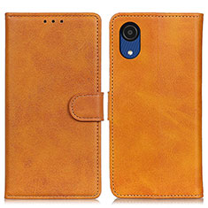 Custodia Portafoglio In Pelle Cover con Supporto A05D per Samsung Galaxy A03 Core Marrone