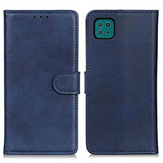 Custodia Portafoglio In Pelle Cover con Supporto A05D per Samsung Galaxy F42 5G Blu