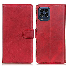 Custodia Portafoglio In Pelle Cover con Supporto A05D per Samsung Galaxy M53 5G Rosso