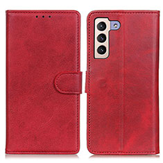 Custodia Portafoglio In Pelle Cover con Supporto A05D per Samsung Galaxy S25 5G Rosso