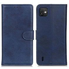 Custodia Portafoglio In Pelle Cover con Supporto A05D per Wiko Y82 Blu