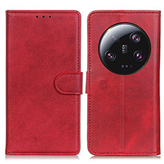 Custodia Portafoglio In Pelle Cover con Supporto A05D per Xiaomi Mi 13 Ultra 5G Rosso