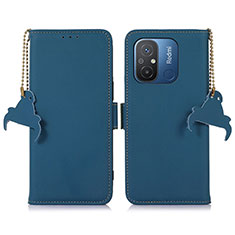 Custodia Portafoglio In Pelle Cover con Supporto A05D per Xiaomi Redmi 12C 4G Blu