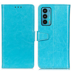 Custodia Portafoglio In Pelle Cover con Supporto A06D per Motorola Moto Edge 20 5G Cielo Blu