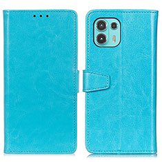 Custodia Portafoglio In Pelle Cover con Supporto A06D per Motorola Moto Edge 20 Lite 5G Cielo Blu