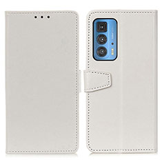 Custodia Portafoglio In Pelle Cover con Supporto A06D per Motorola Moto Edge 20 Pro 5G Bianco