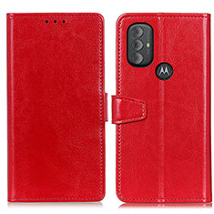 Custodia Portafoglio In Pelle Cover con Supporto A06D per Motorola Moto G Play (2023) Rosso