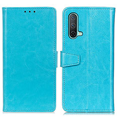 Custodia Portafoglio In Pelle Cover con Supporto A06D per OnePlus Nord CE 5G Cielo Blu