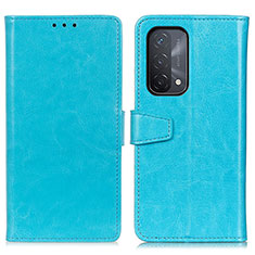 Custodia Portafoglio In Pelle Cover con Supporto A06D per Oppo A74 5G Cielo Blu