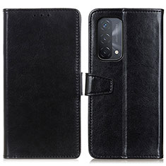 Custodia Portafoglio In Pelle Cover con Supporto A06D per Oppo A74 5G Nero