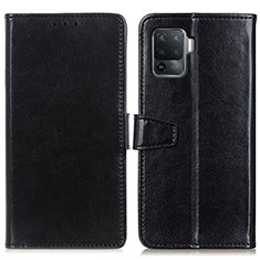 Custodia Portafoglio In Pelle Cover con Supporto A06D per Oppo A94 4G Nero