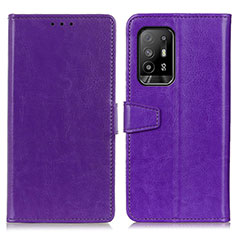 Custodia Portafoglio In Pelle Cover con Supporto A06D per Oppo A94 5G Viola