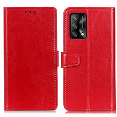 Custodia Portafoglio In Pelle Cover con Supporto A06D per Oppo A95 4G Rosso