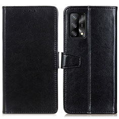 Custodia Portafoglio In Pelle Cover con Supporto A06D per Oppo F19 Nero