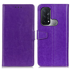 Custodia Portafoglio In Pelle Cover con Supporto A06D per Oppo Reno5 A Viola