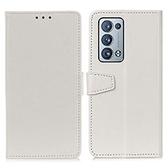 Custodia Portafoglio In Pelle Cover con Supporto A06D per Oppo Reno6 Pro+ Plus 5G Bianco