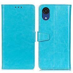 Custodia Portafoglio In Pelle Cover con Supporto A06D per Samsung Galaxy A03 Core Cielo Blu