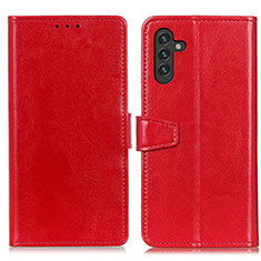 Custodia Portafoglio In Pelle Cover con Supporto A06D per Samsung Galaxy A04s Rosso