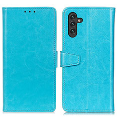 Custodia Portafoglio In Pelle Cover con Supporto A06D per Samsung Galaxy A13 5G Cielo Blu