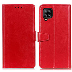 Custodia Portafoglio In Pelle Cover con Supporto A06D per Samsung Galaxy A22 4G Rosso