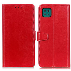 Custodia Portafoglio In Pelle Cover con Supporto A06D per Samsung Galaxy A22s 5G Rosso