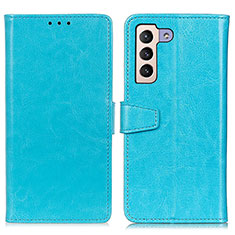 Custodia Portafoglio In Pelle Cover con Supporto A06D per Samsung Galaxy S22 Plus 5G Cielo Blu