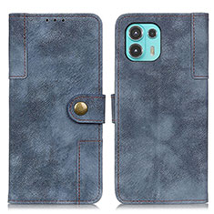 Custodia Portafoglio In Pelle Cover con Supporto A07D per Motorola Moto Edge 20 Lite 5G Blu