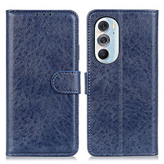 Custodia Portafoglio In Pelle Cover con Supporto A07D per Motorola Moto Edge X30 5G Blu