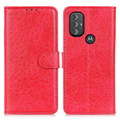 Custodia Portafoglio In Pelle Cover con Supporto A07D per Motorola Moto G Play (2023) Rosso