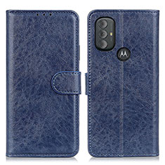 Custodia Portafoglio In Pelle Cover con Supporto A07D per Motorola Moto G Play Gen 2 Blu