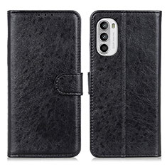 Custodia Portafoglio In Pelle Cover con Supporto A07D per Motorola Moto G71s 5G Nero