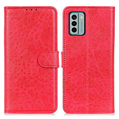 Custodia Portafoglio In Pelle Cover con Supporto A07D per Nokia G22 Rosso